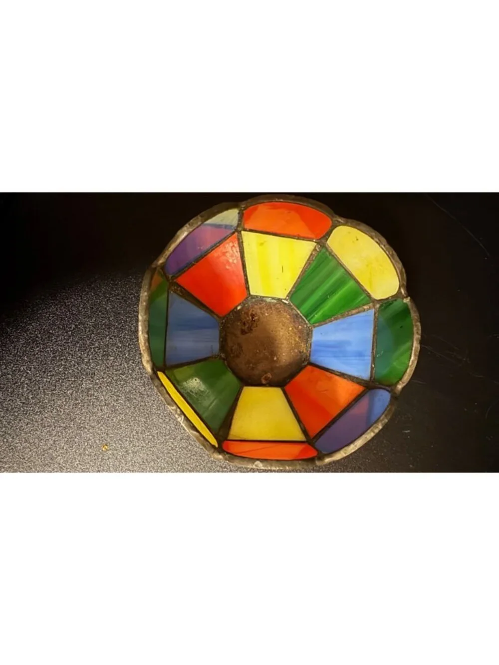 Multi-colored Stained Glass Candleholder
